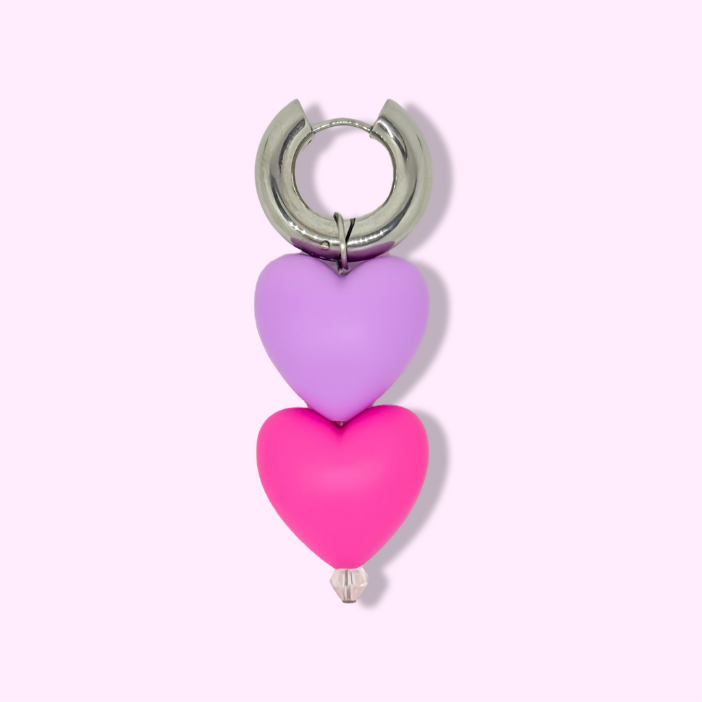 EARRING WITH BIG HEARTS