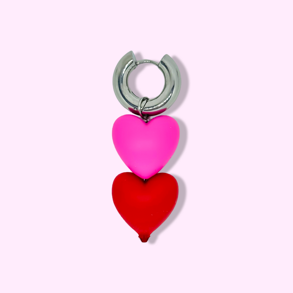 EARRING WITH BIG HEARTS