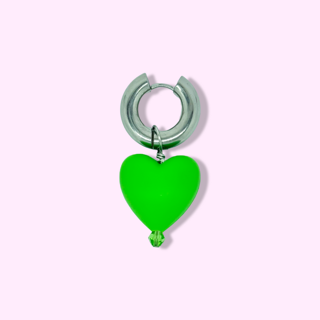 EARRING WITH BIG HEART