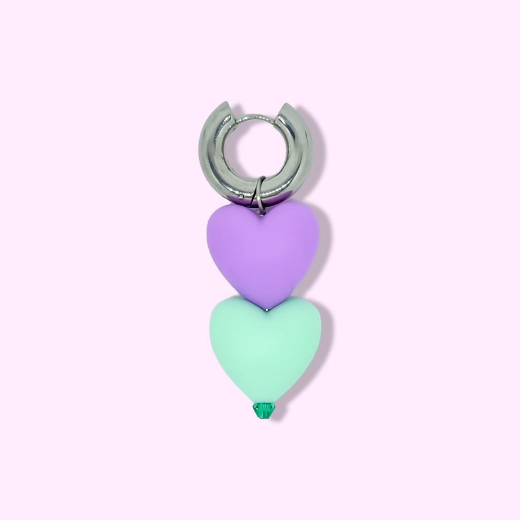 EARRING WITH BIG HEARTS