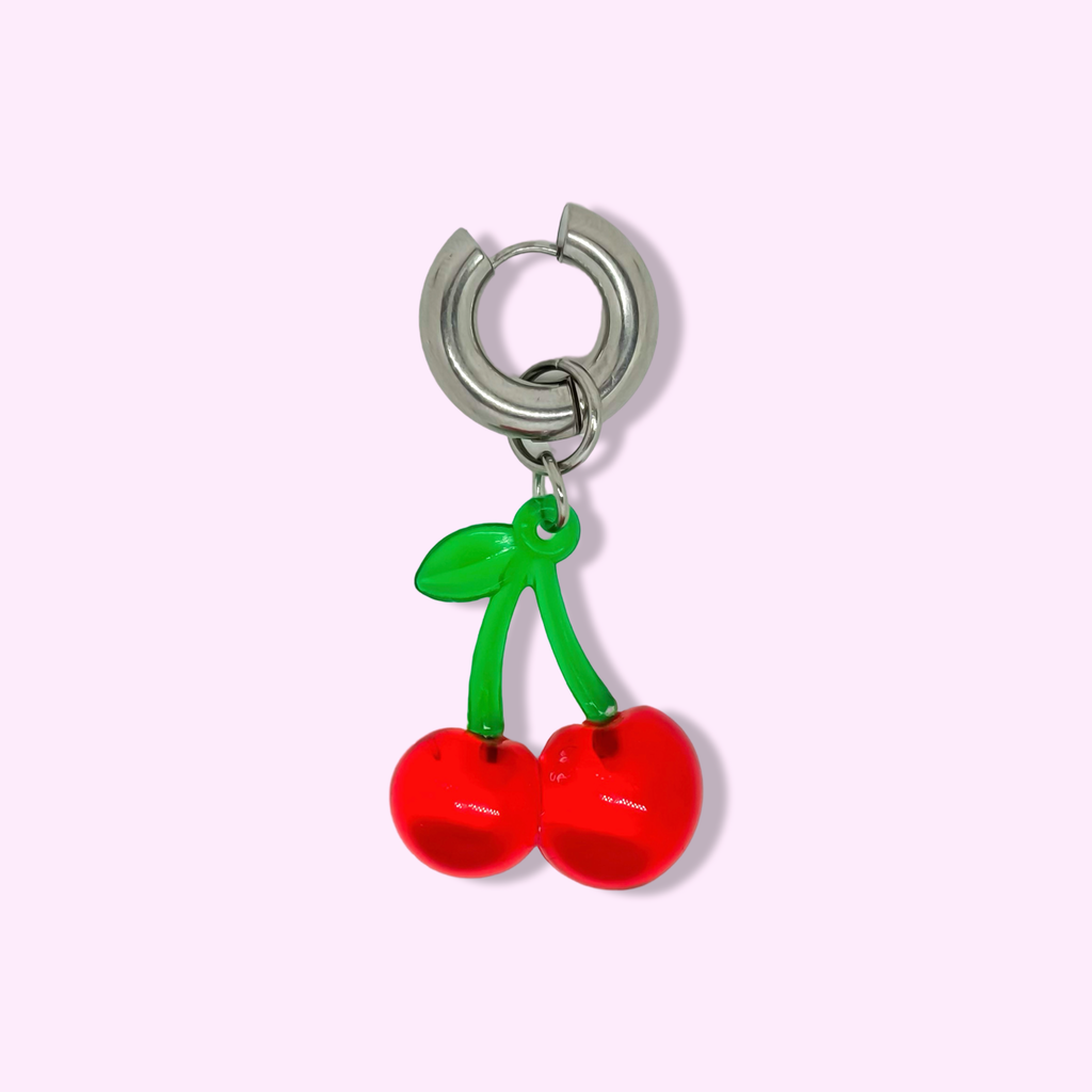 EARRING WITH BIG CHERRY