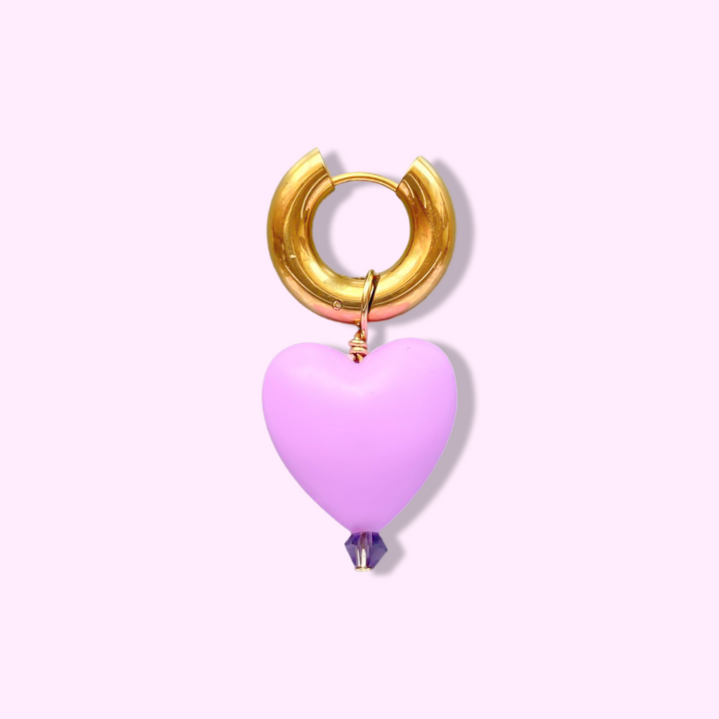 EARRING WITH BIG HEART