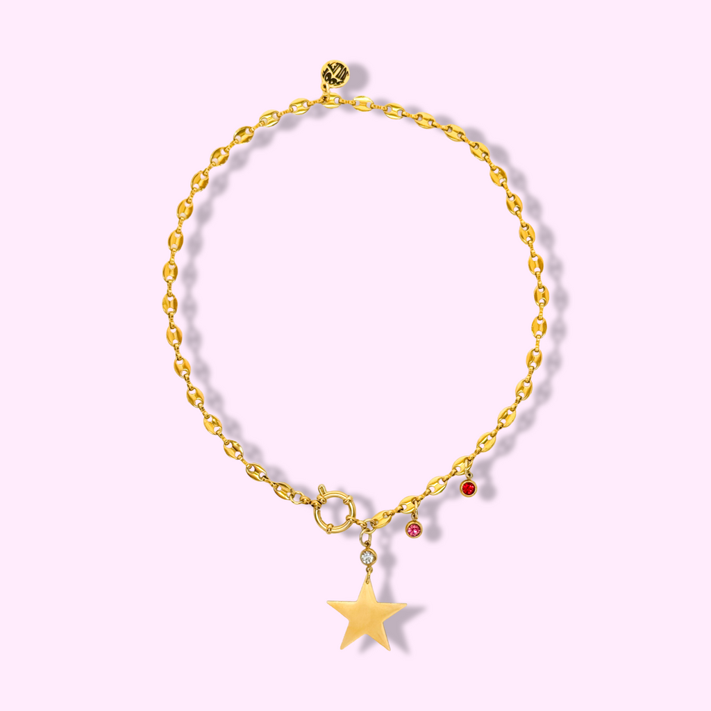 NECKLACE WITH STAR AND STONES